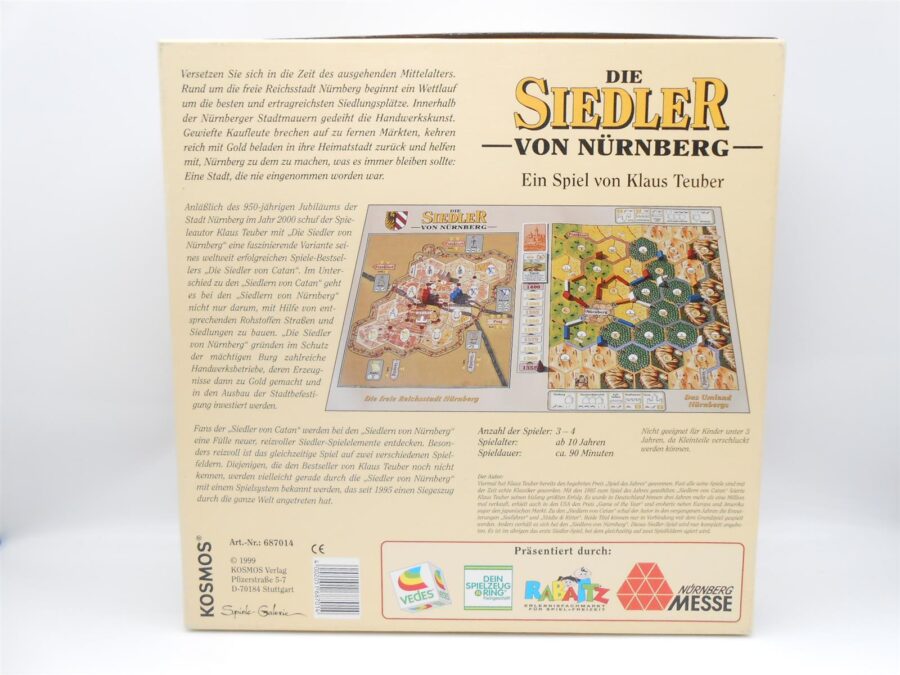 DIE SIEDLER VON NÜRNBERG Gesellschaftsspiel KOSMOS Spiele 1999