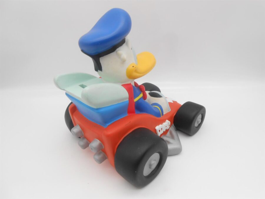 Donald Duck Spardose Rennwagen Vintage Bullyland Disney 80er Retro