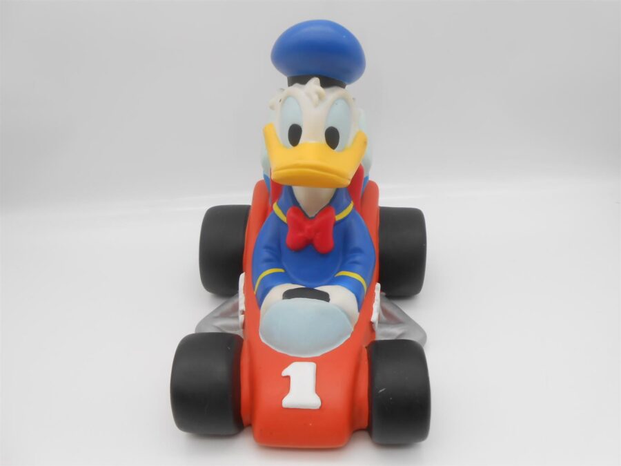 Donald Duck Spardose Rennwagen Vintage Bullyland Disney 80er Retro