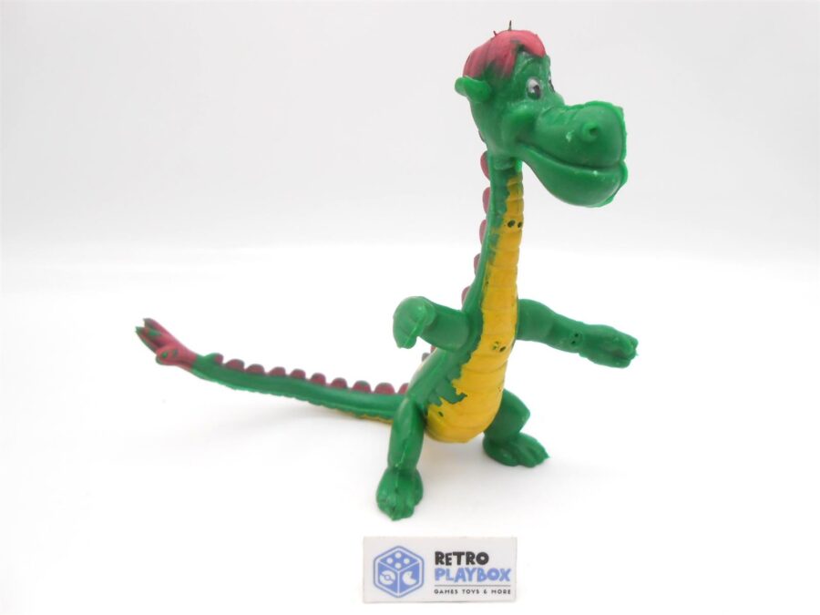 Elliot das Schmunzelmonster Drache Grün Figur Vintage ohne Flügel 12cm