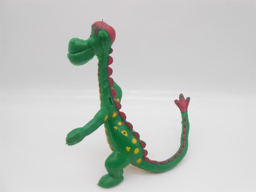 Elliot das Schmunzelmonster Drache Grün Figur Vintage ohne Flügel 12cm