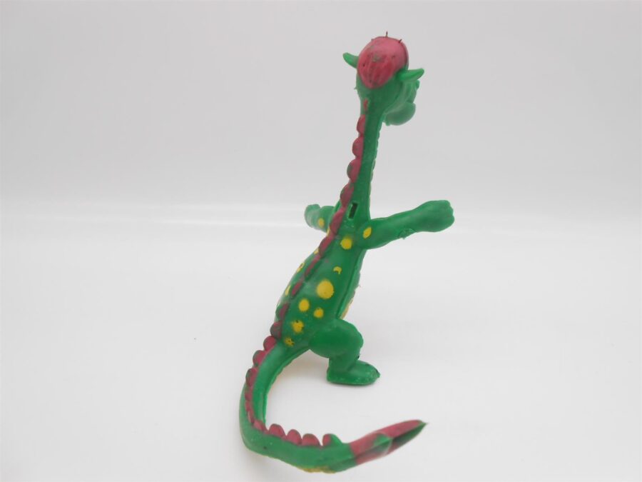 Elliot das Schmunzelmonster Drache Grün Figur Vintage ohne Flügel 12cm