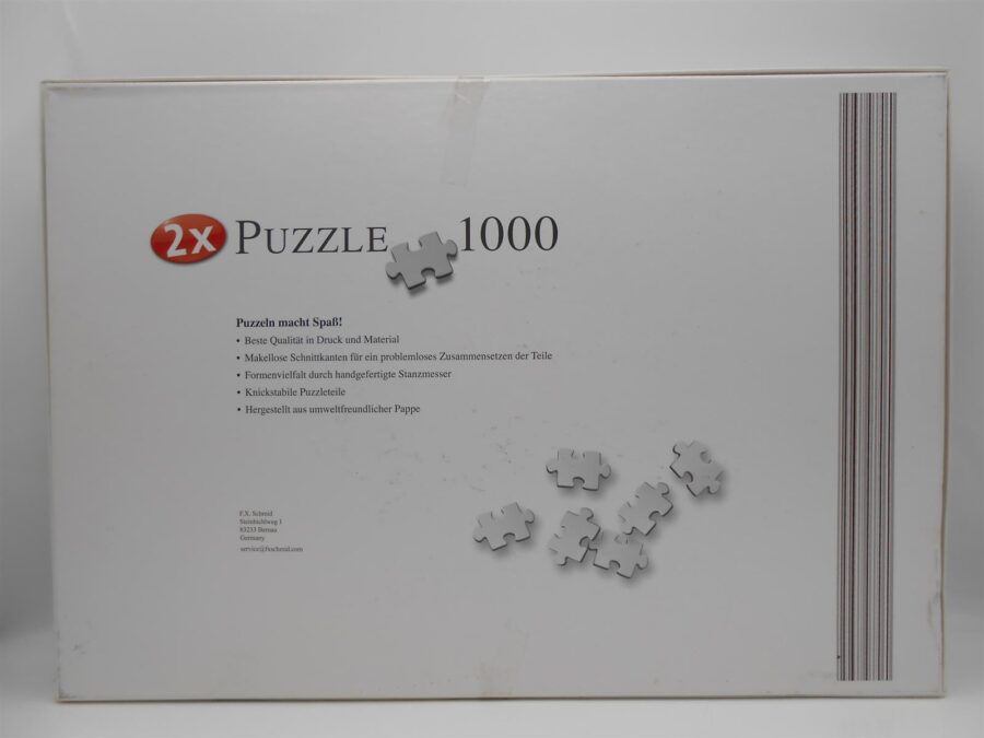 Frühling in Paris / Radtour in Amsterdam Puzzle F.X. Schmid 2x1000 Teile