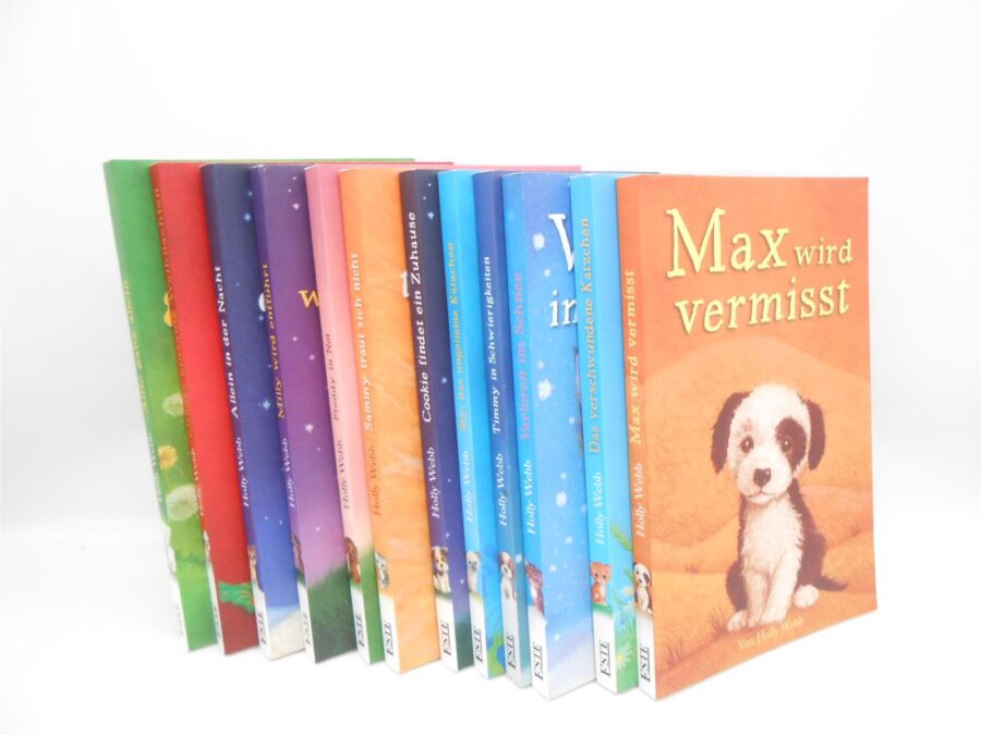 Holly Web Kinderbücher Tiergeschichten 12 Stück Hunde Bundle Katzen Este