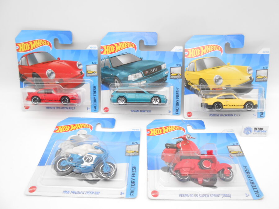 Hot Wheels HW Factory Fresh 5 Stück Bundle Vespa Porsche Audi Mattel