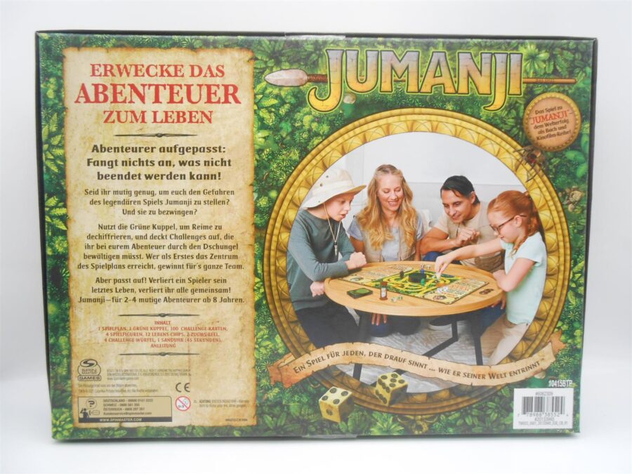 JUMANJI das Spiel Spin Master Games 2-4 Spieler ab 5 Jahren von 2017