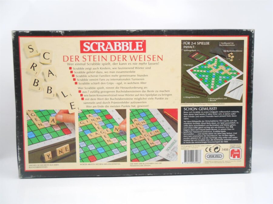 Junior Scrabble Gesellschaftsspiel Jumbo Vollständig ab 5 Jahre Holz