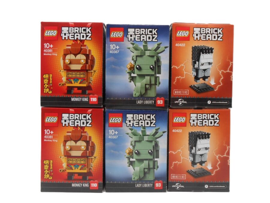 Lego 2x 40381 Monkey King 2x 40422 Frankenstein 2x 40367 Lady Liberty