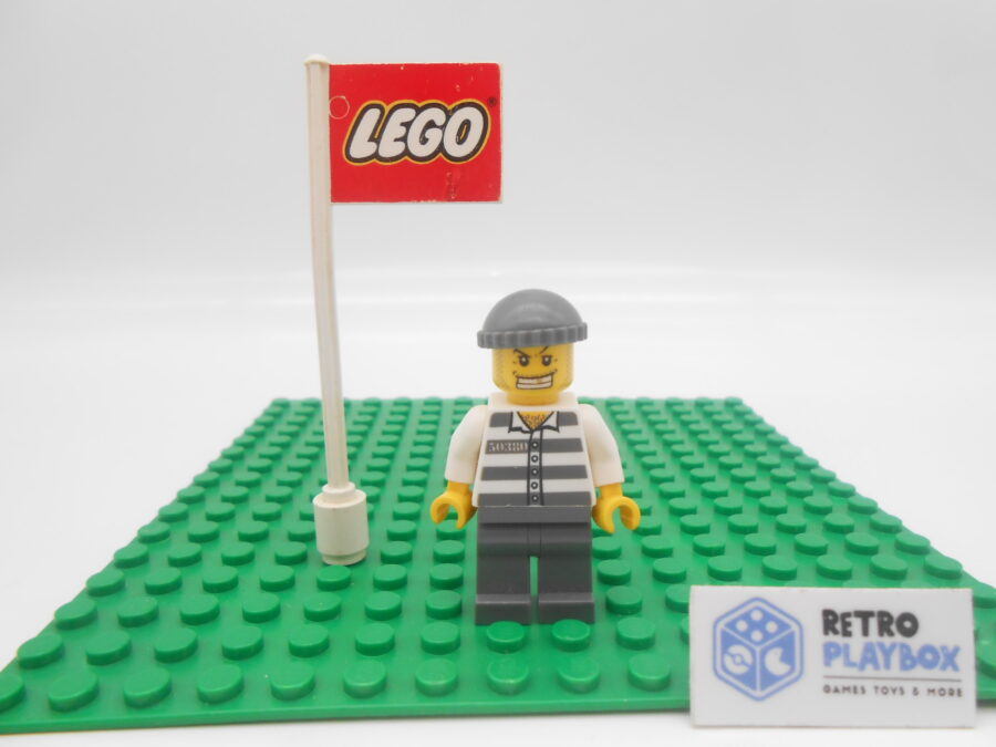 LEGO City Minifigur cty0040 Gefangener Häftling Goldzahn guter Zustand