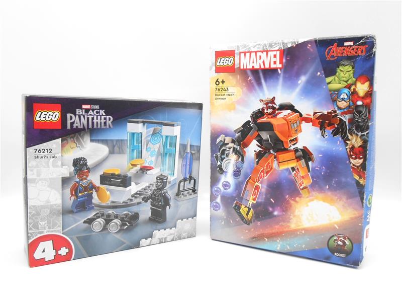LEGO Marvel 76212 Black Panther & 76243 Rocket Mech Armour Bundle