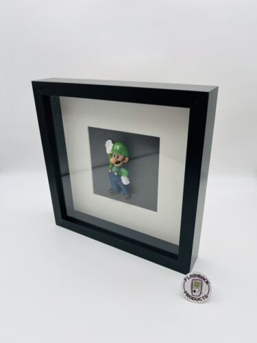 Luigi Figur im Bilderrahmen / Deko - Gamer - Bild - Nintendo - Retro