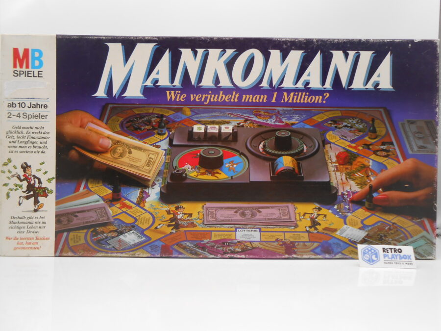 MANKOMANIA Gesellschaftsspiel MB Spiel Vollständig Retro 1985 ab 10 J.
