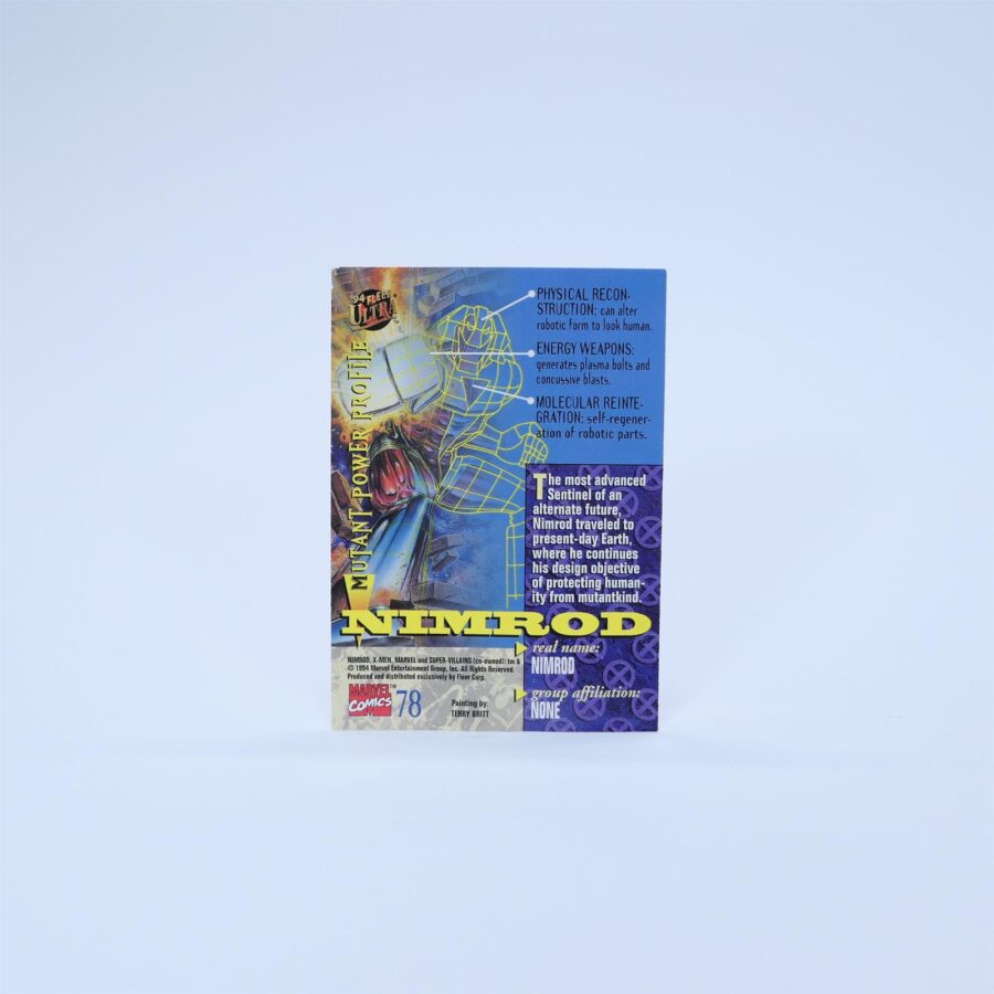 Marvel X-Men Nimrod 1994 Traiding Cards / Sammelkarte