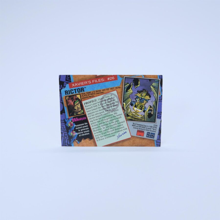 Marvel X-Men Rictor Super Heros 1993 Traiding Cards / Sammelkarte