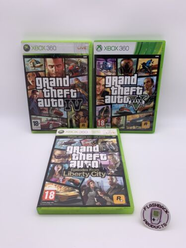Microsoft Xbox 360 Bundle GTA 4 +5 +Liberty City FRZ Version Zustand:Gut