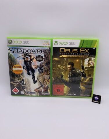 Microsoft Xbox 360 - Bundle: Shadowrun & Desus Ex Zustand Gut
