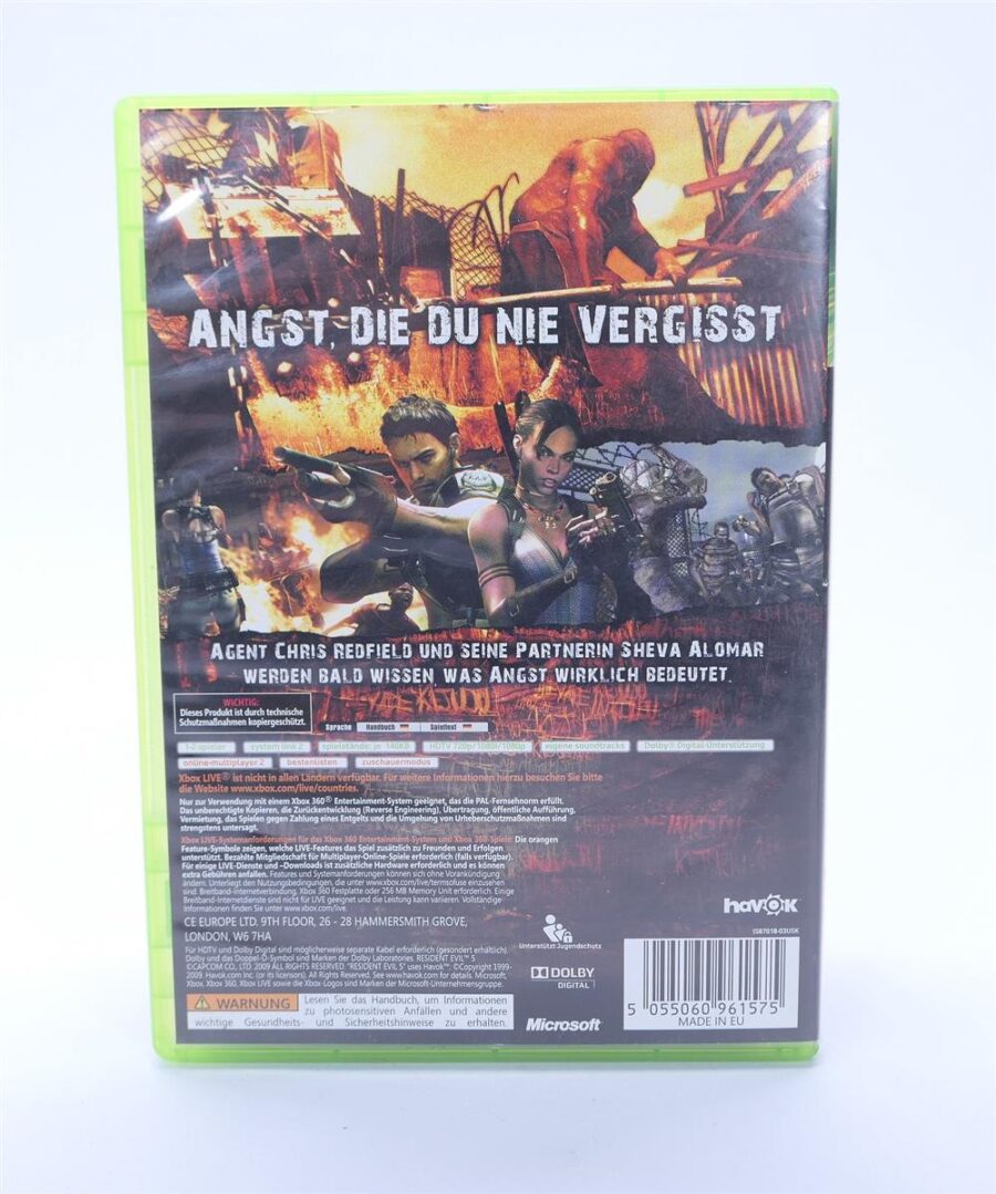Microsoft Xbox 360 RESIDENT EVIL 5 Zustand: Gut
