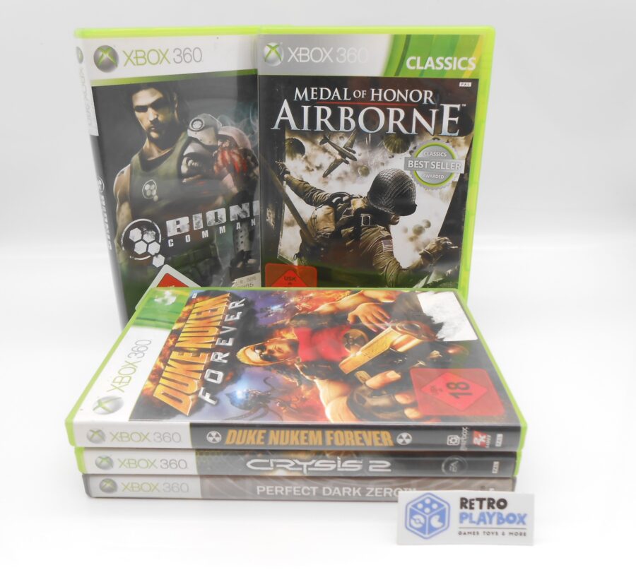 Microsoft Xbox 360 Ü18 BUNDLE 5 Top Spiele Dark Zero Medal of Honor Bionic