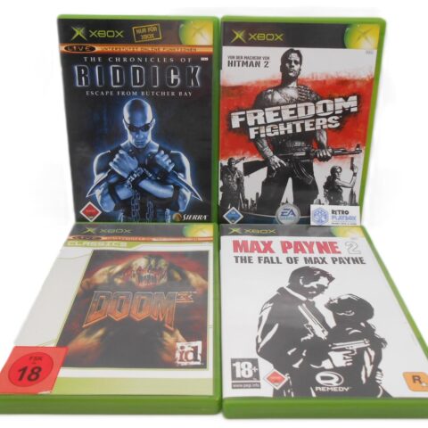 Microsoft Xbox Bundle Doom / Riddick / Max Payne / Fighters Zustand: Gut
