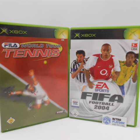 Microsoft Xbox Bundle FIFA 2004 / Fila World Tour Tennis - Zustand: Gut
