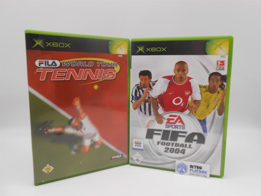 Microsoft Xbox Bundle FIFA 2004 / Fila World Tour Tennis - Zustand: Gut