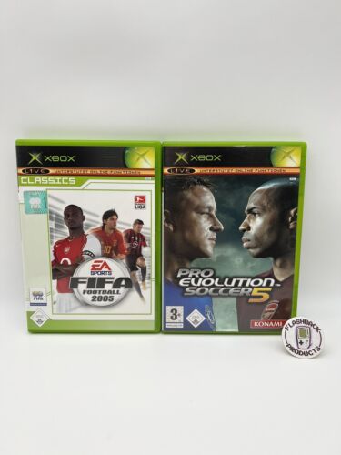 Microsoft Xbox Bundle: Fifa 2005 + Pro Evolution Soccer 5 Zustand: Gut