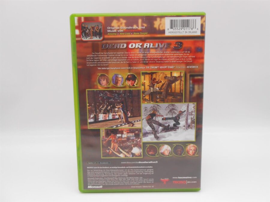 Microsoft Xbox Spiel: Dead or Alive 3 Retro Game Zustand: Gut