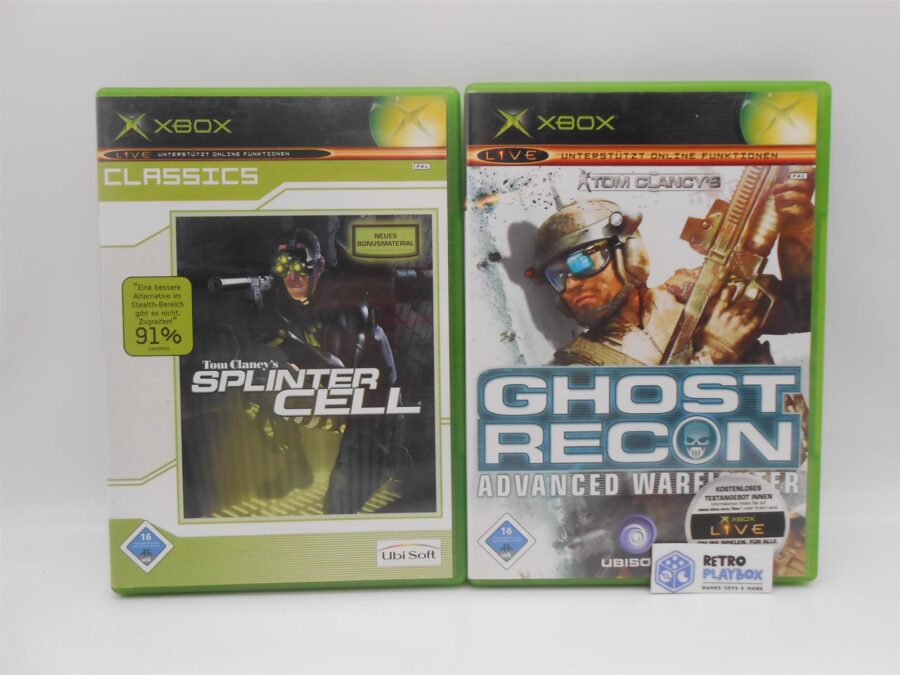 Microsoft Xbox Spiel Tom Clancy‘s Splinter Cell & Ghost Recon Retro
