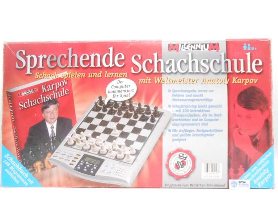 MILLENNIUM SCHACHCOMPUTER + BUCH SCHACHSCHULE Vollständig Getestet