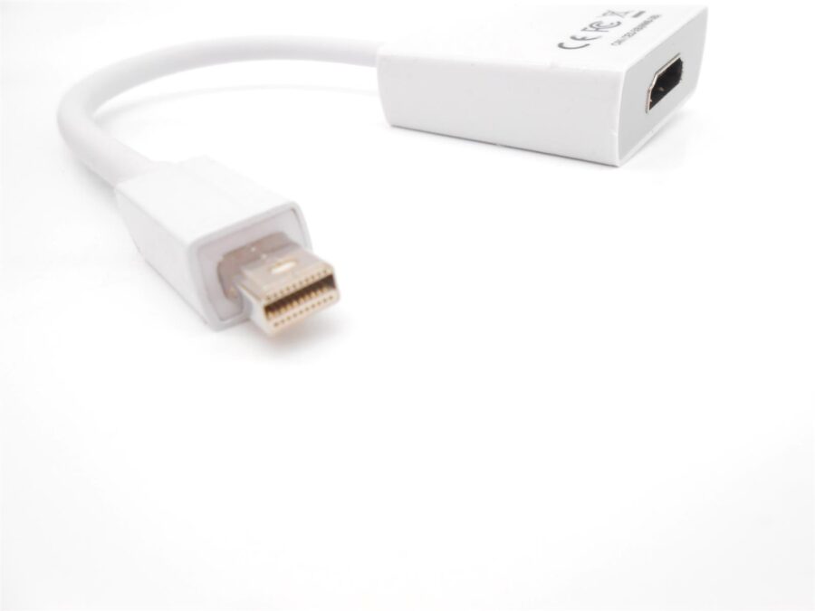 Mini Display Port zu HDMI Adapter Thunderbolt zu HDMI Konverter (WEISS)