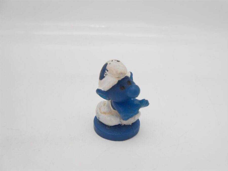 Minischlumpf Schlafwandler Peyo Bully 70er Jahre Vintage 2 Stück / 3 cm