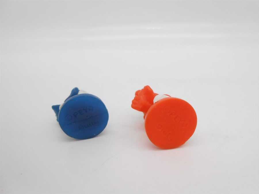 Minischlumpf Schlafwandler Peyo Bully 70er Jahre Vintage 2 Stück / 3 cm