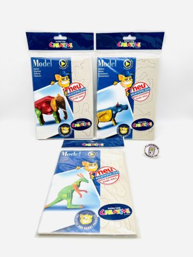 Modell Set: Elefant, Känguru & Nilpferd Junior Line Creative