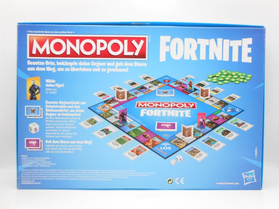 Monopoly Fortnite Edition Hasbro Gaming vollständig 2-7 Spieler ab 13 J.