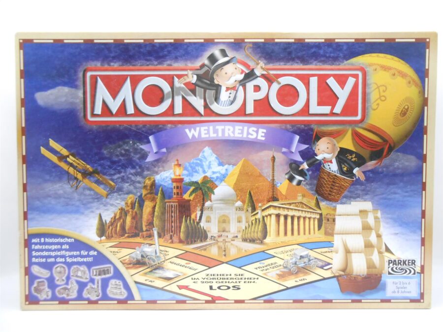 Monopoly Weltreise Parker Hasbro Spiel Brettspiel vollständig