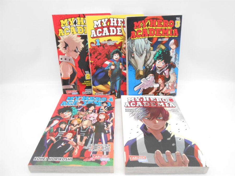 My Hero Academia Mangas 1-5 Set By Kohei Hirikoshi German Version