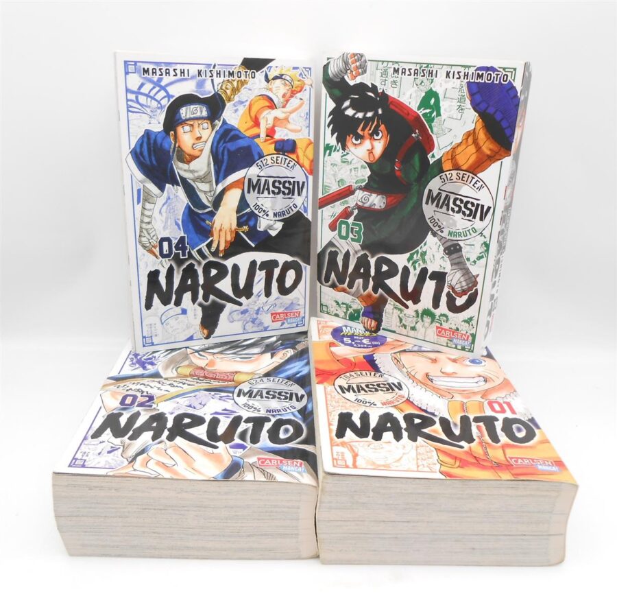 NARUTO Manga MASSIV Band 1-4 Masashi Kishimoto Comic Carlsen
