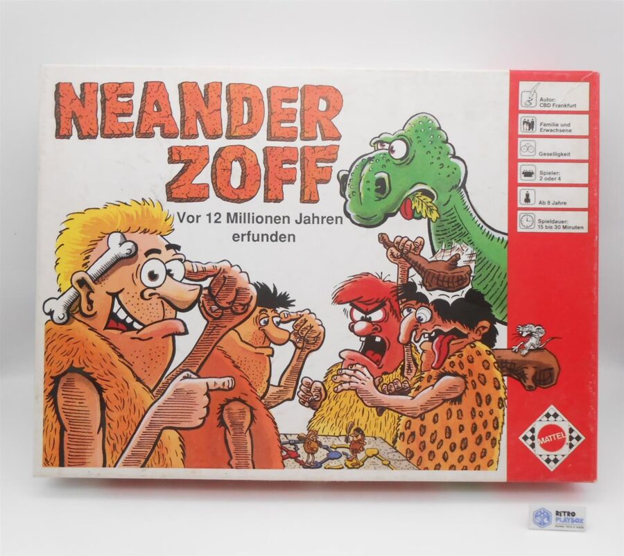 NEANDER ZOFF Brettspiel Mattel ab 8 Jahre 2-4 Spieler 1987 Vintage Spiel