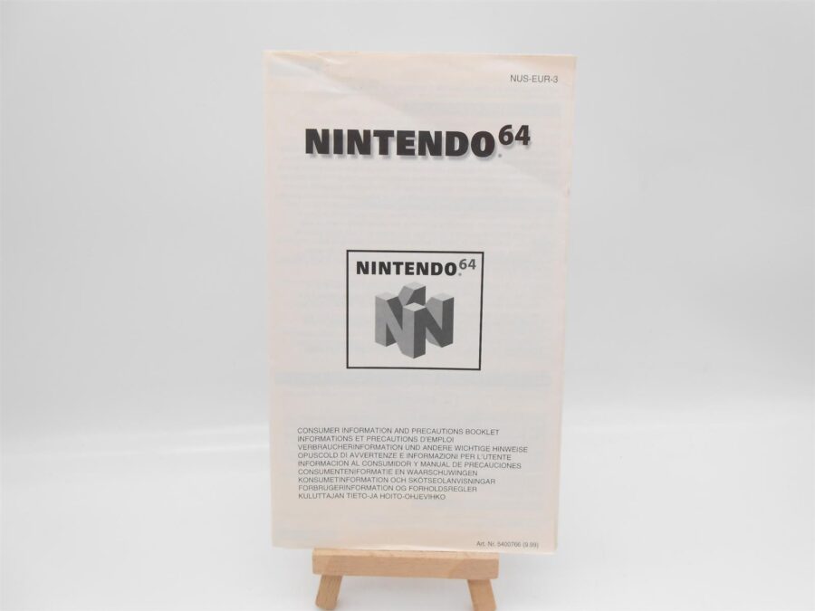 Nintendo 64 N64 Consumer Information Verbraucherinformation NUS-EUR-3