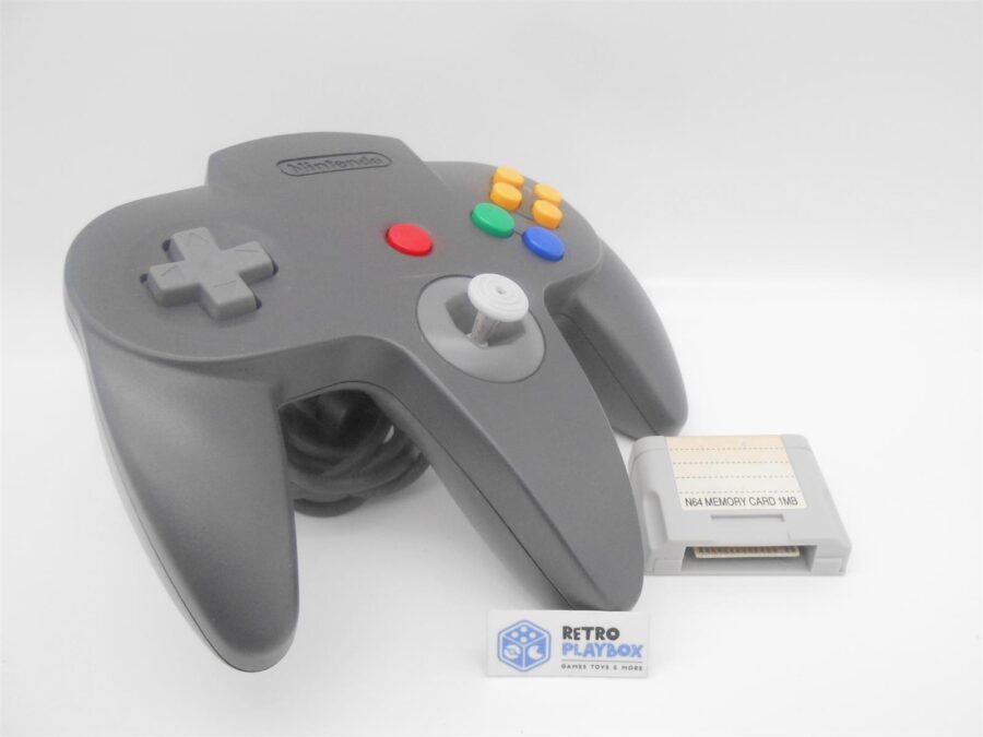 Nintendo 64 N64 Controller Joypad Schwarz+ Memory Card Getestet Zus. Gut