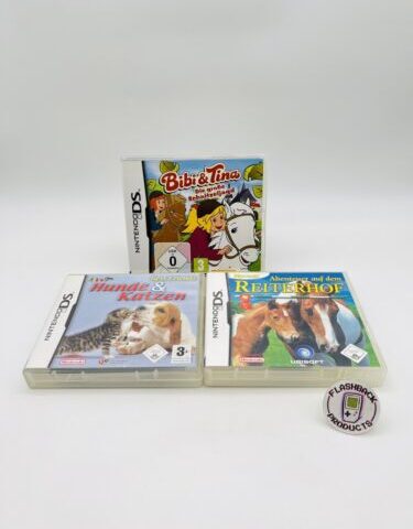 Nintendo DS Bundle: Bibi & Tina + Reiterhof + Hunde & Katzen Zustände Gut