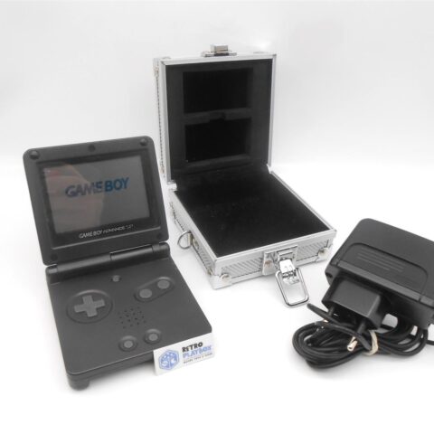 Nintendo Game Boy Advance SP AGS-001 Schwarz + Koffer getestet Zust.: Gut