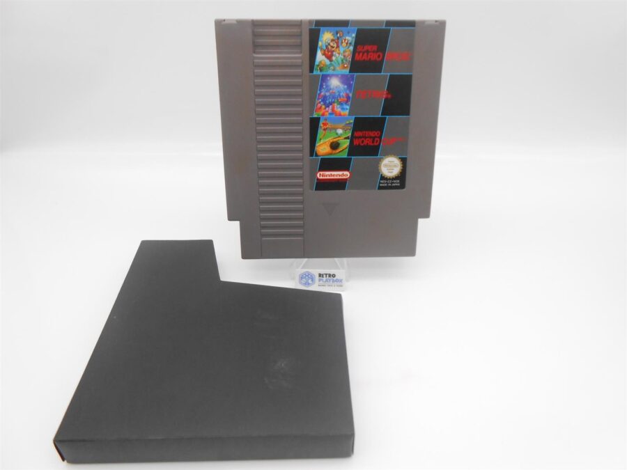 Nintendo NES Spiel Super Mario Bros / Tetris / Nintendo World Cup +Schuber