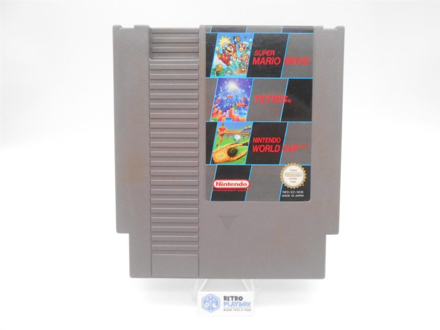 Nintendo NES Spiel Super Mario Bros / Tetris / Nintendo World Cup +Schuber