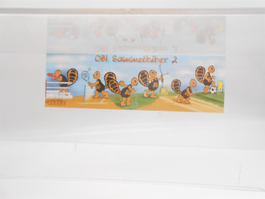 OBI Sammelbiber komplettes Set in Vitrine (26x7x7cm) 2005 Vintage Retro