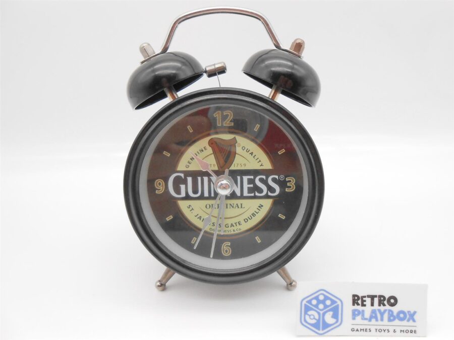 Offizieller Guinness Wecker Schwarz Doppelglockenwecker sehr guter Zustand