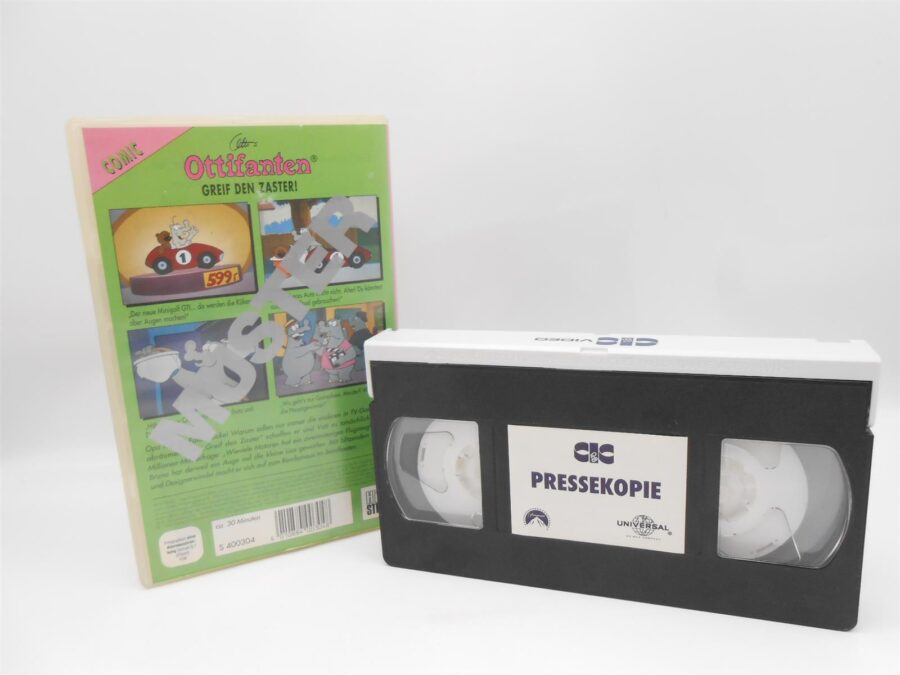 Ottifanten VHS Kassette MUSTER / PRESSEKOPIE Rarität Greif den Zaster!