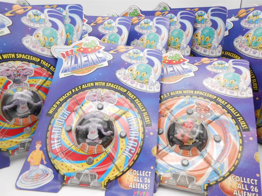 P.E.T ALIENS!👽 10 Figuren 🔥Vivid 1993🔥 SEALED 🛸RARE Konvolut
