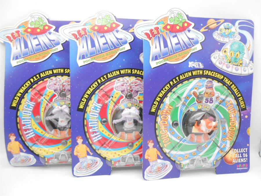 P.E.T ALIENS!👽 10 Figuren 🔥Vivid 1993🔥 SEALED 🛸RARE Konvolut
