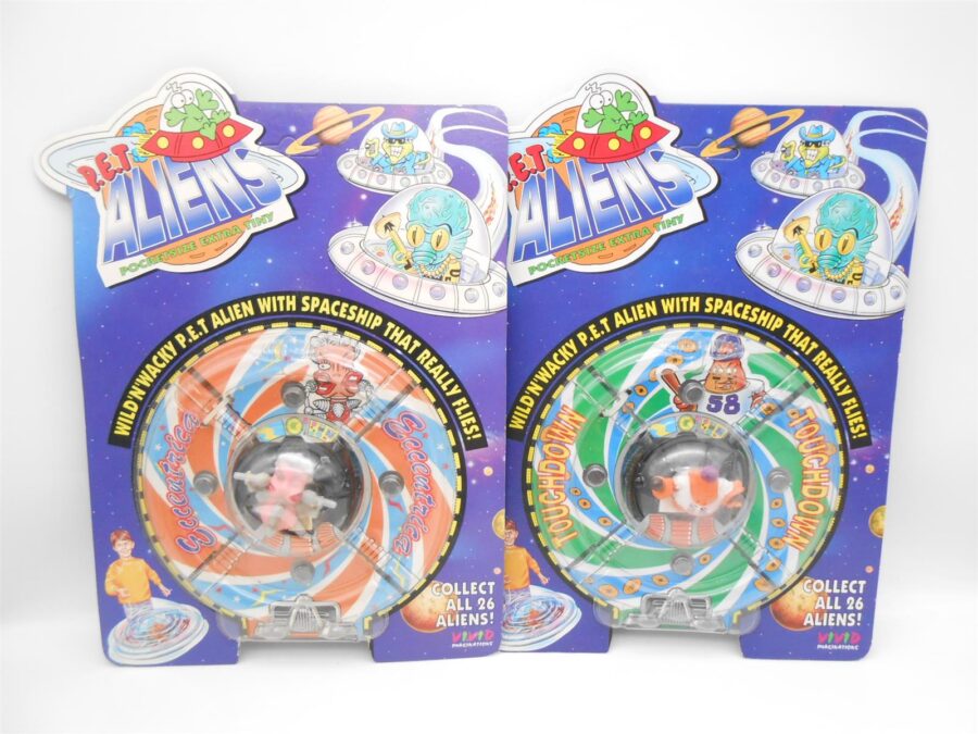 P.E.T ALIENS!👽 10 Figuren 🔥Vivid 1993🔥 SEALED 🛸RARE Konvolut